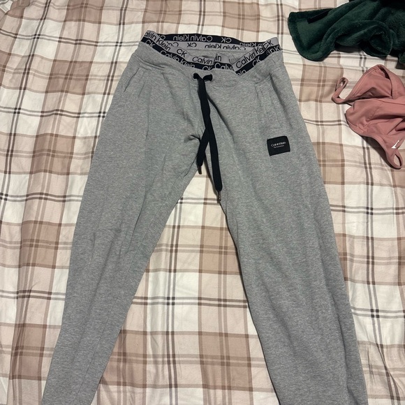 Calvin Klein Kids Light Gray Joggers - Picture 1 of 2